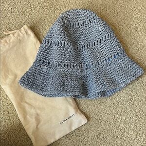 Laura Ashley Blue Crocheted Sunhat